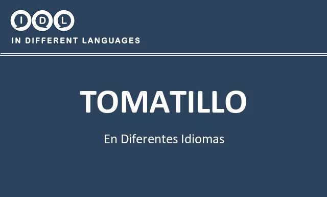 Tomatillo en diferentes idiomas - Imagen