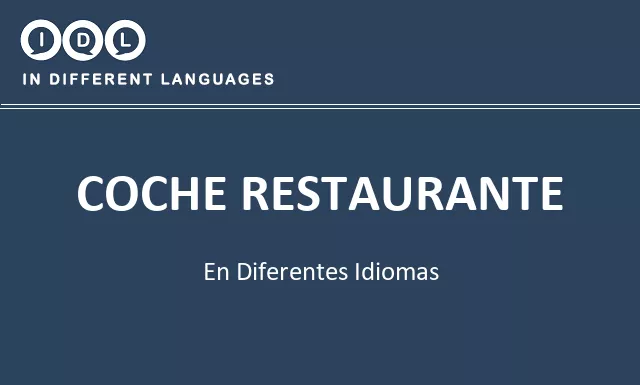 Coche restaurante en diferentes idiomas - Imagen