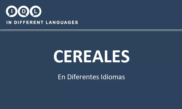 Cereales en diferentes idiomas - Imagen