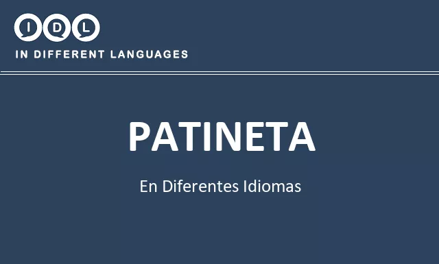 Patineta en diferentes idiomas - Imagen