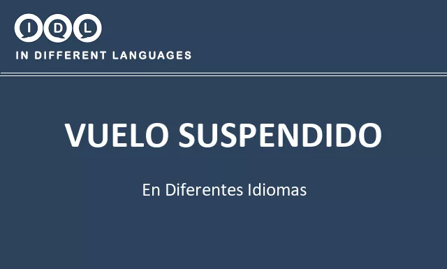 Vuelo suspendido en diferentes idiomas - Imagen