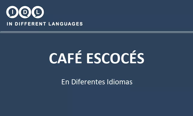 Café escocés en diferentes idiomas - Imagen