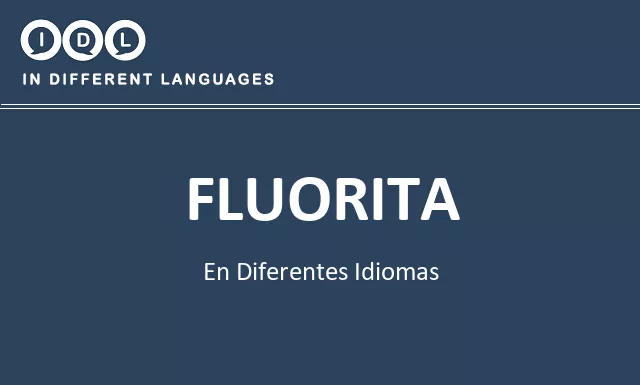 Fluorita en diferentes idiomas - Imagen