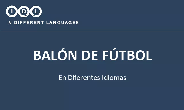 Balón de fútbol en diferentes idiomas - Imagen