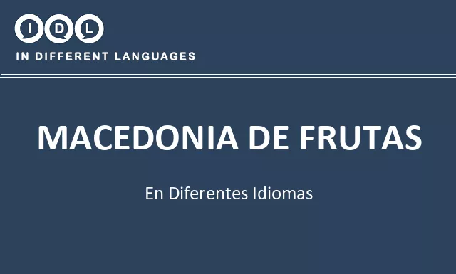 Macedonia de frutas en diferentes idiomas - Imagen