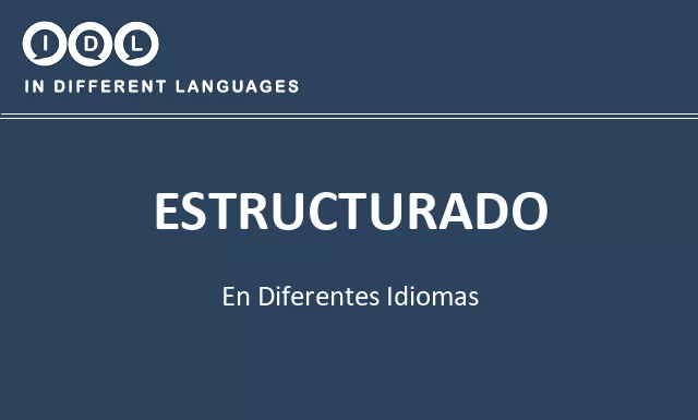 Estructurado en diferentes idiomas - Imagen