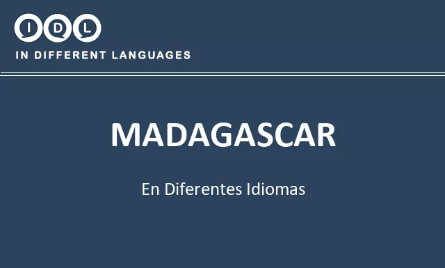 Madagascar en diferentes idiomas - Imagen