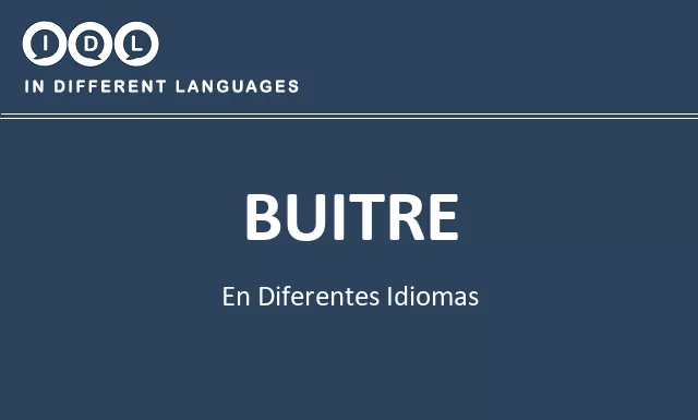 Buitre en diferentes idiomas - Imagen