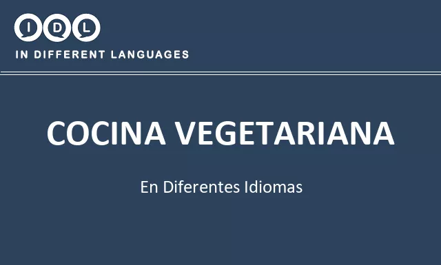 Cocina vegetariana en diferentes idiomas - Imagen