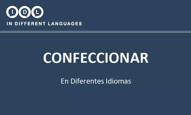 Confeccionar en diferentes idiomas - Imagen