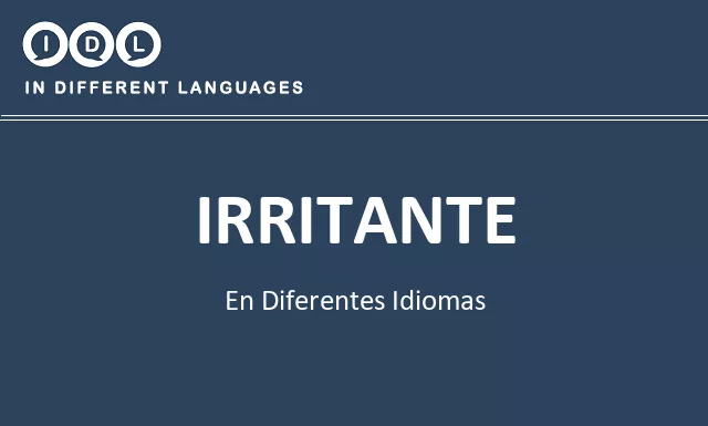 Irritante en diferentes idiomas - Imagen