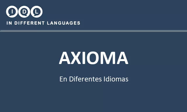 Axioma en diferentes idiomas - Imagen