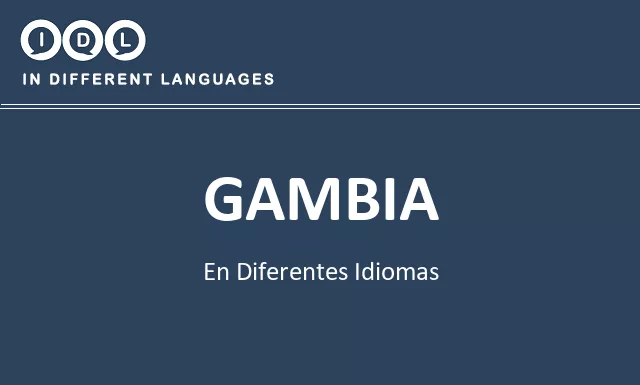 Gambia en diferentes idiomas - Imagen