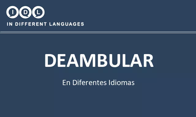 Deambular en diferentes idiomas - Imagen