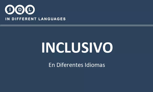 Inclusivo en diferentes idiomas - Imagen