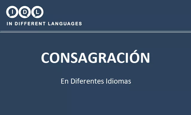 Consagración en diferentes idiomas - Imagen