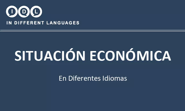 Situación económica en diferentes idiomas - Imagen