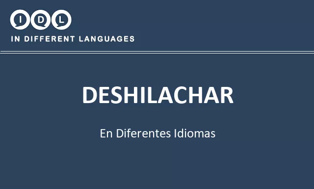 Deshilachar en diferentes idiomas - Imagen