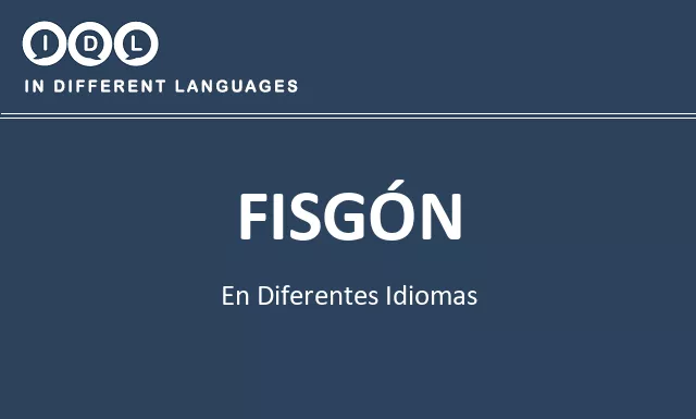 Fisgón en diferentes idiomas - Imagen