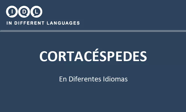 Cortacéspedes en diferentes idiomas - Imagen