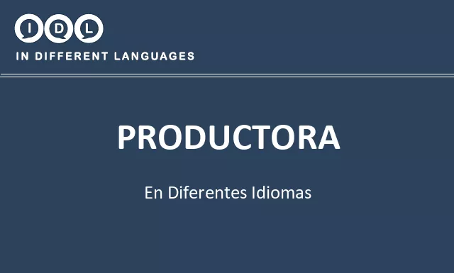 Productora en diferentes idiomas - Imagen