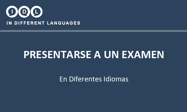 Presentarse a un examen en diferentes idiomas - Imagen