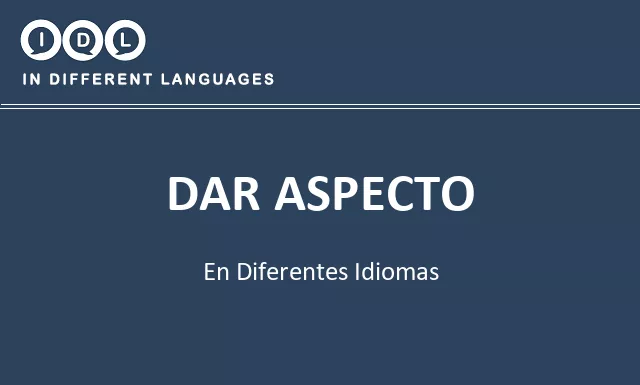 Dar aspecto en diferentes idiomas - Imagen