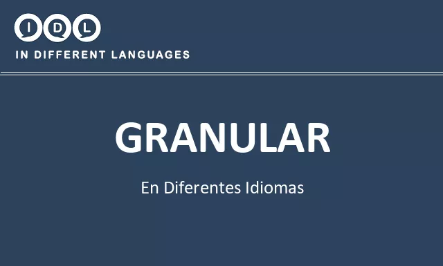 Granular en diferentes idiomas - Imagen