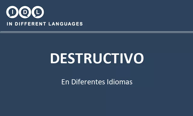 Destructivo en diferentes idiomas - Imagen