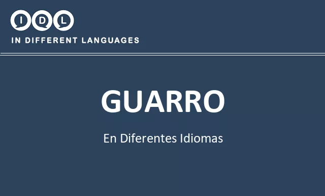 Guarro en diferentes idiomas - Imagen
