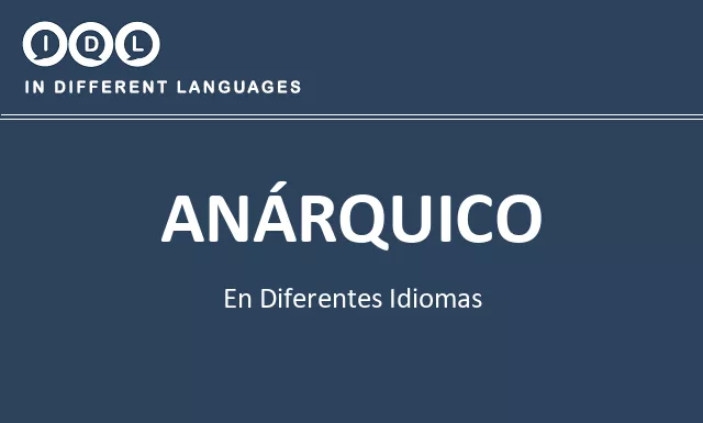Anárquico en diferentes idiomas - Imagen