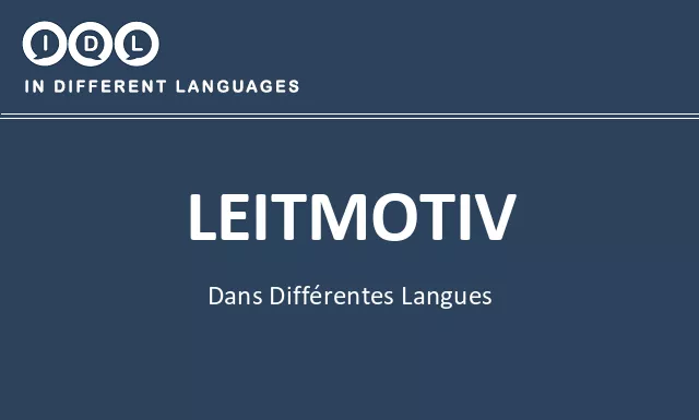 Leitmotiv dans différentes langues - Image