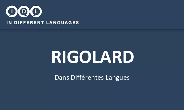 Rigolard dans différentes langues - Image