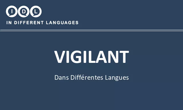 Vigilant dans différentes langues - Image