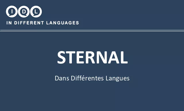 Sternal dans différentes langues - Image