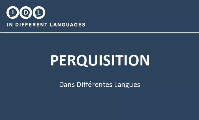 Perquisition dans différentes langues - Image
