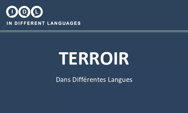 Terroir dans différentes langues - Image