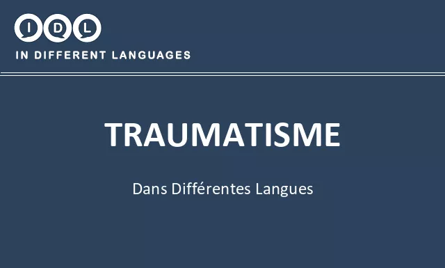 Traumatisme dans différentes langues - Image