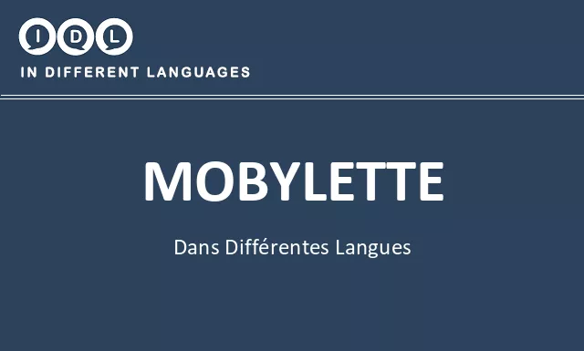 Mobylette dans différentes langues - Image