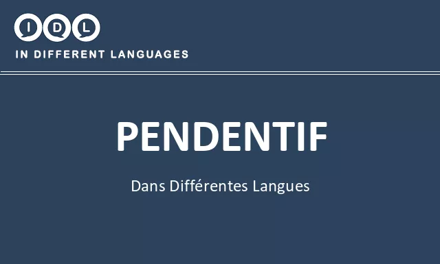Pendentif dans différentes langues - Image