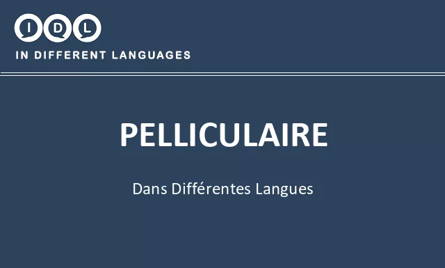 Pelliculaire dans différentes langues - Image