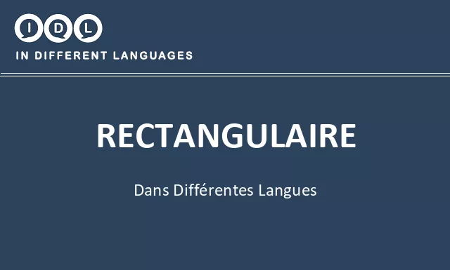 Rectangulaire dans différentes langues - Image