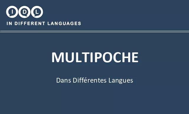 Multipoche dans différentes langues - Image