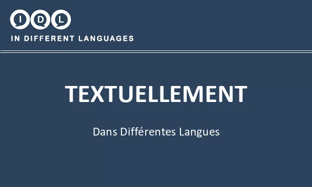 Textuellement dans différentes langues - Image