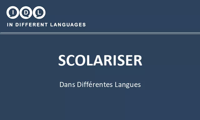 Scolariser dans différentes langues - Image
