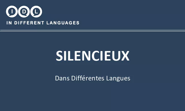 Silencieux dans différentes langues - Image