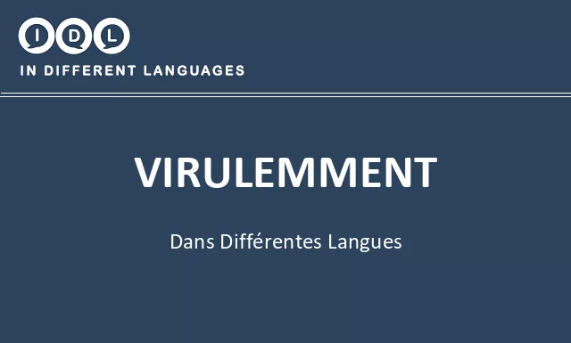 Virulemment dans différentes langues - Image