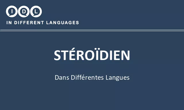 Stéroïdien dans différentes langues - Image