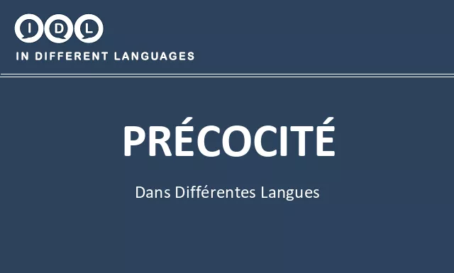 Précocité dans différentes langues - Image