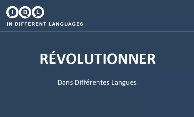 Révolutionner dans différentes langues - Image